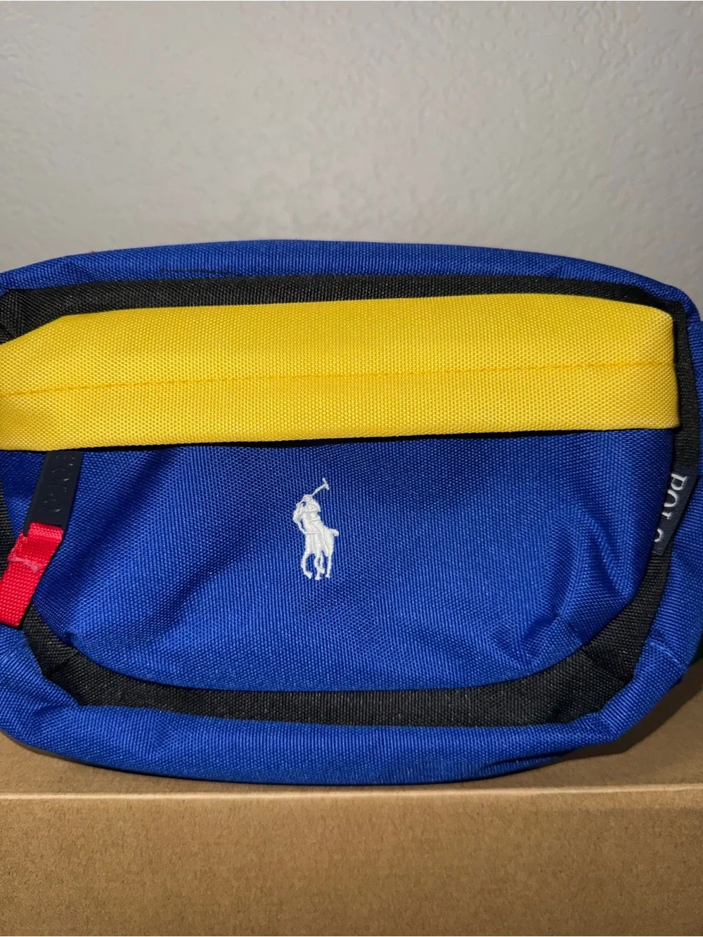 Polo by Ralph Lauren Blue, Yellow & Green Canvas Belt Bag